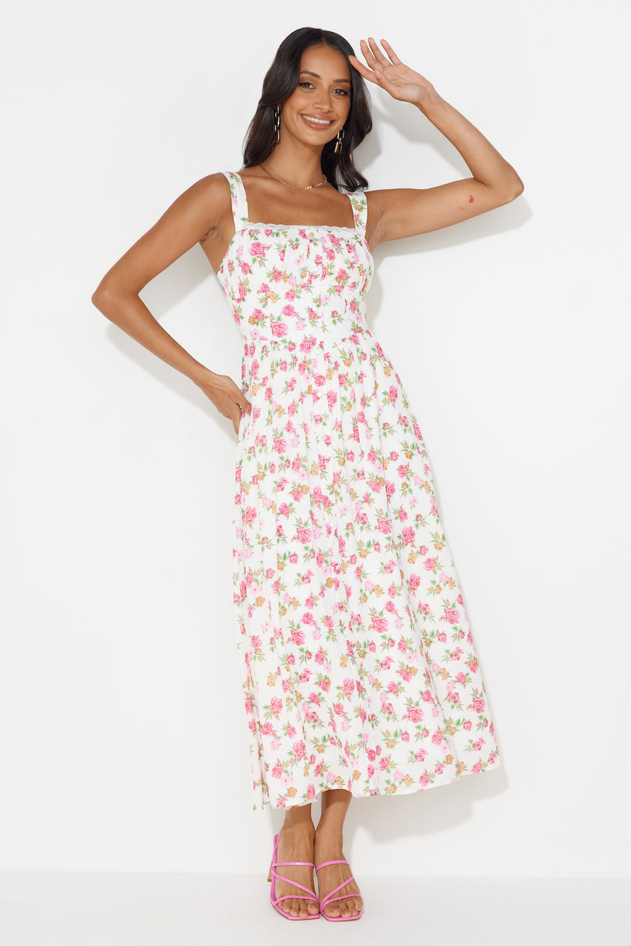 Cupcakes For You Midi Dress White