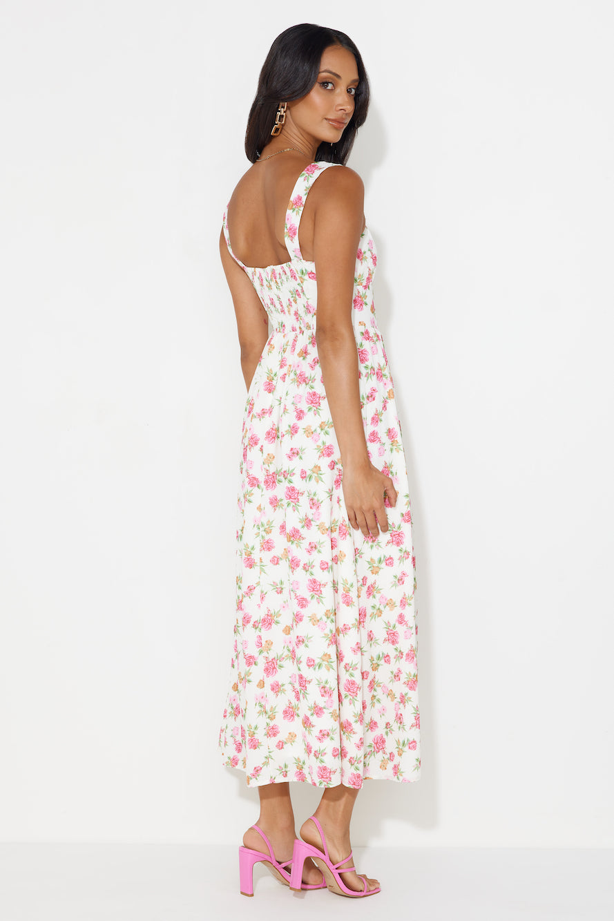 Cupcakes For You Midi Dress White