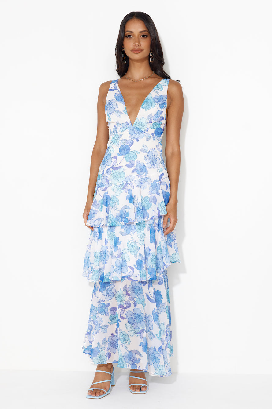 Fresh Oasis Maxi Dress Blue