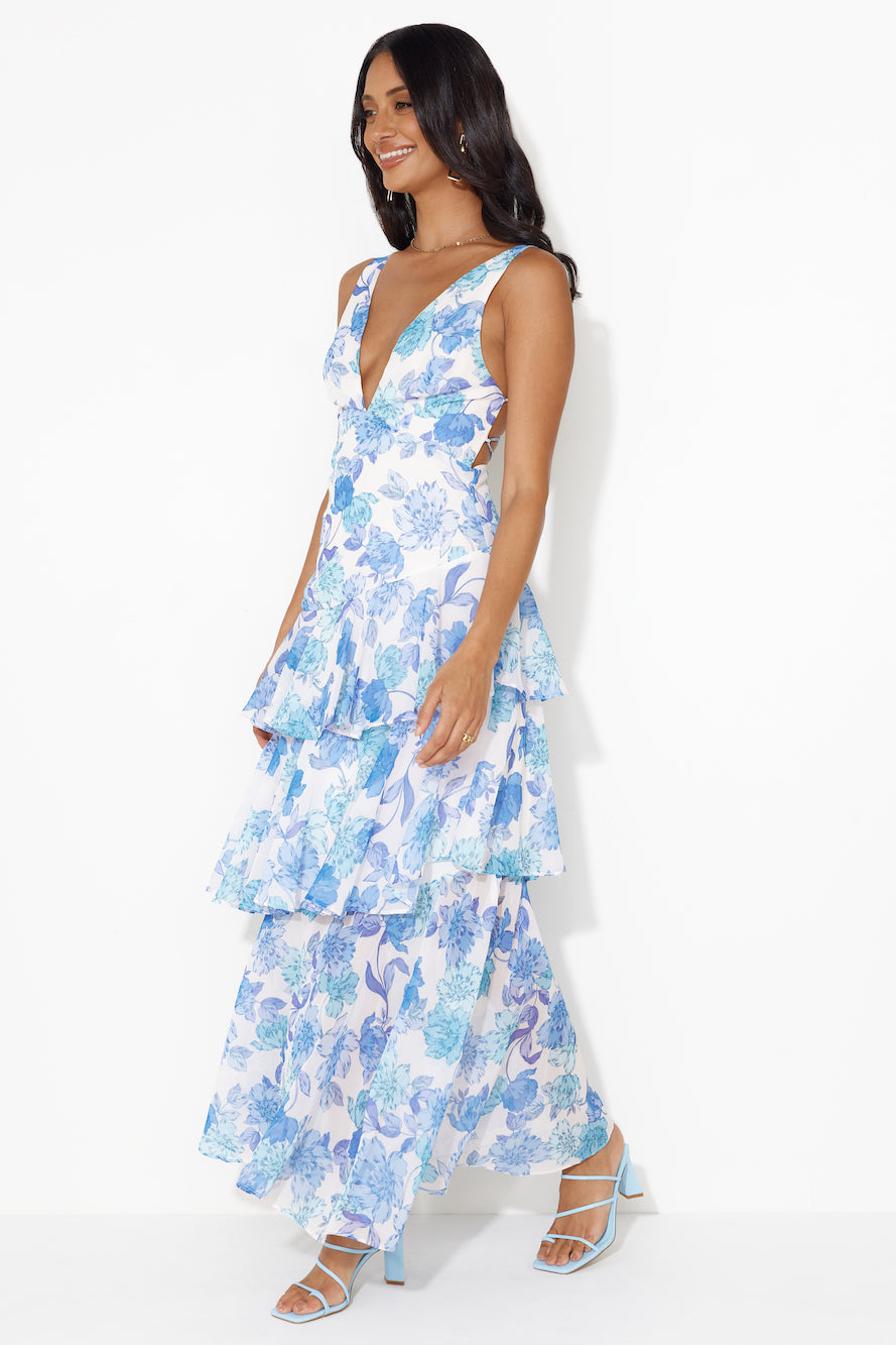 Fresh Oasis Maxi Dress Blue