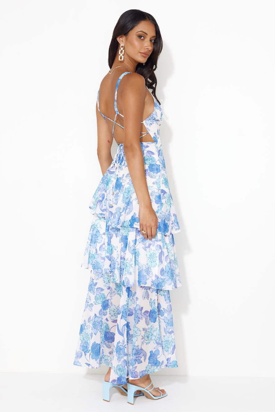 Fresh Oasis Maxi Dress Blue