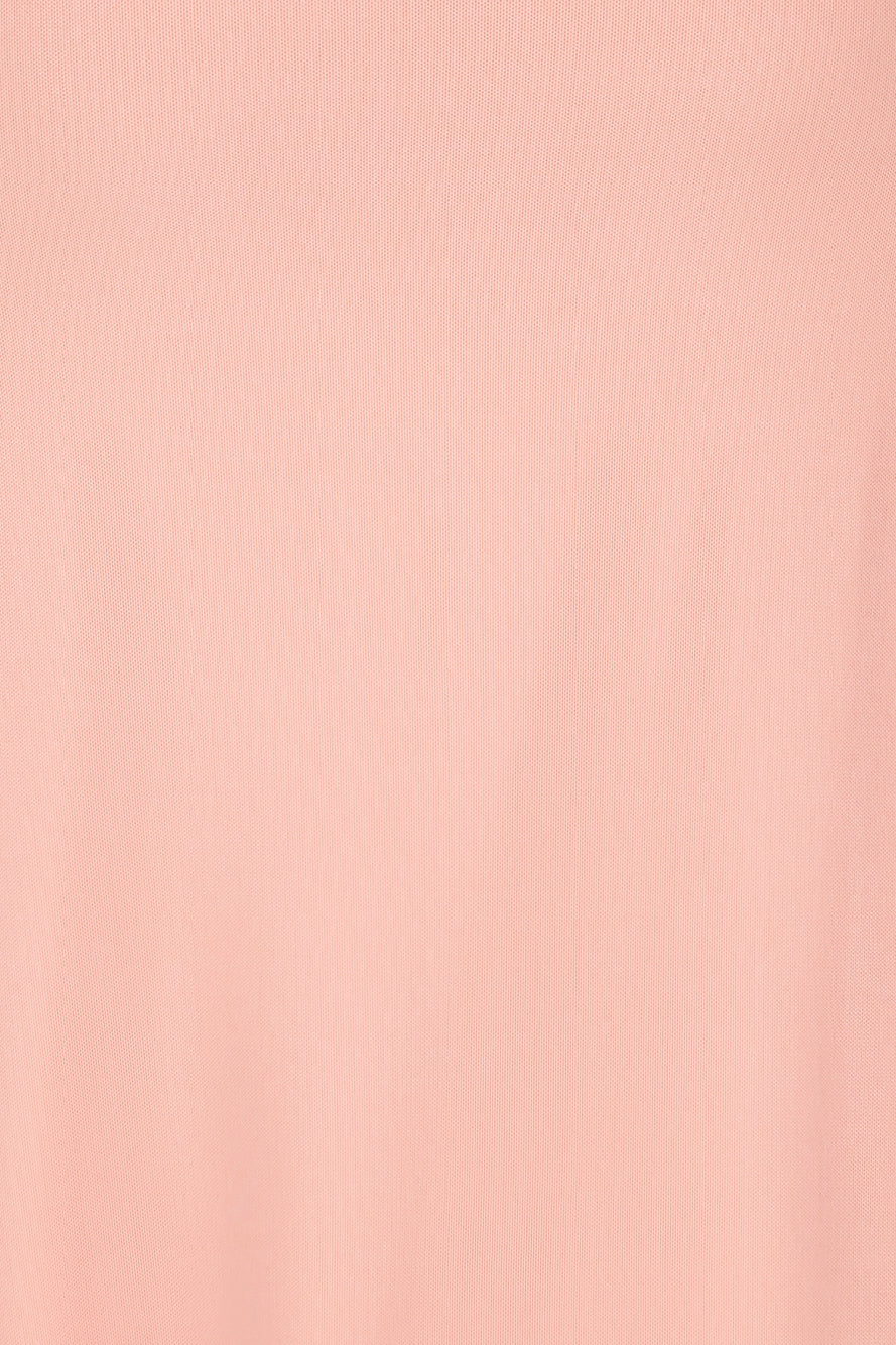 Flaunt It Girl Frill Mesh Maxi Dress Pink