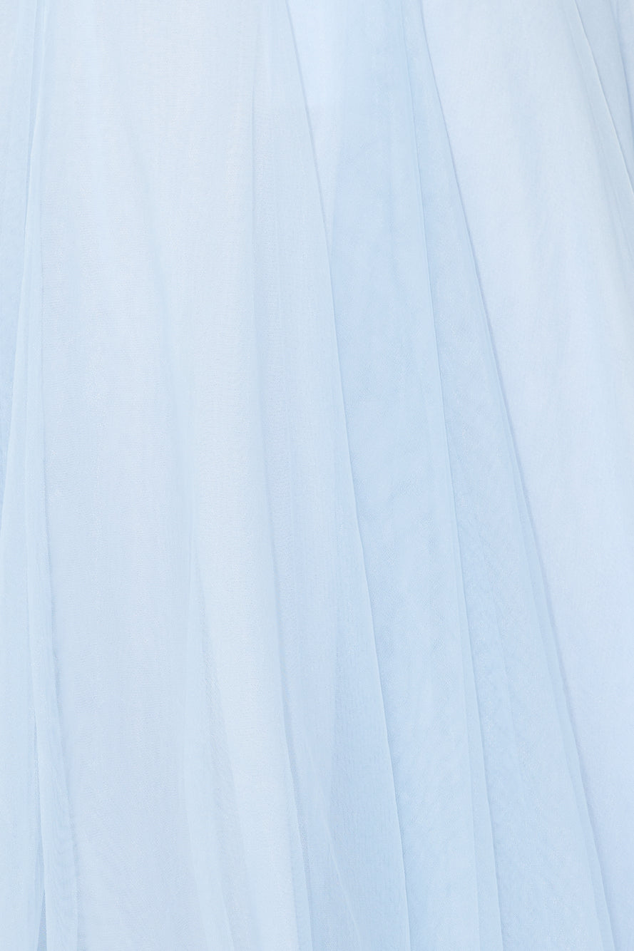 Bells Are Ringing Tulle Midi Dress Blue