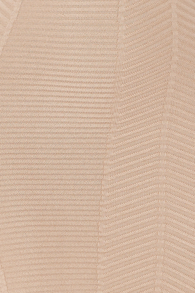 Empower Me Ribbed Midi Dress Beige