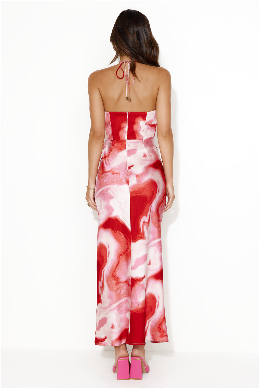 Like My Style Halter Maxi Dress Pink
