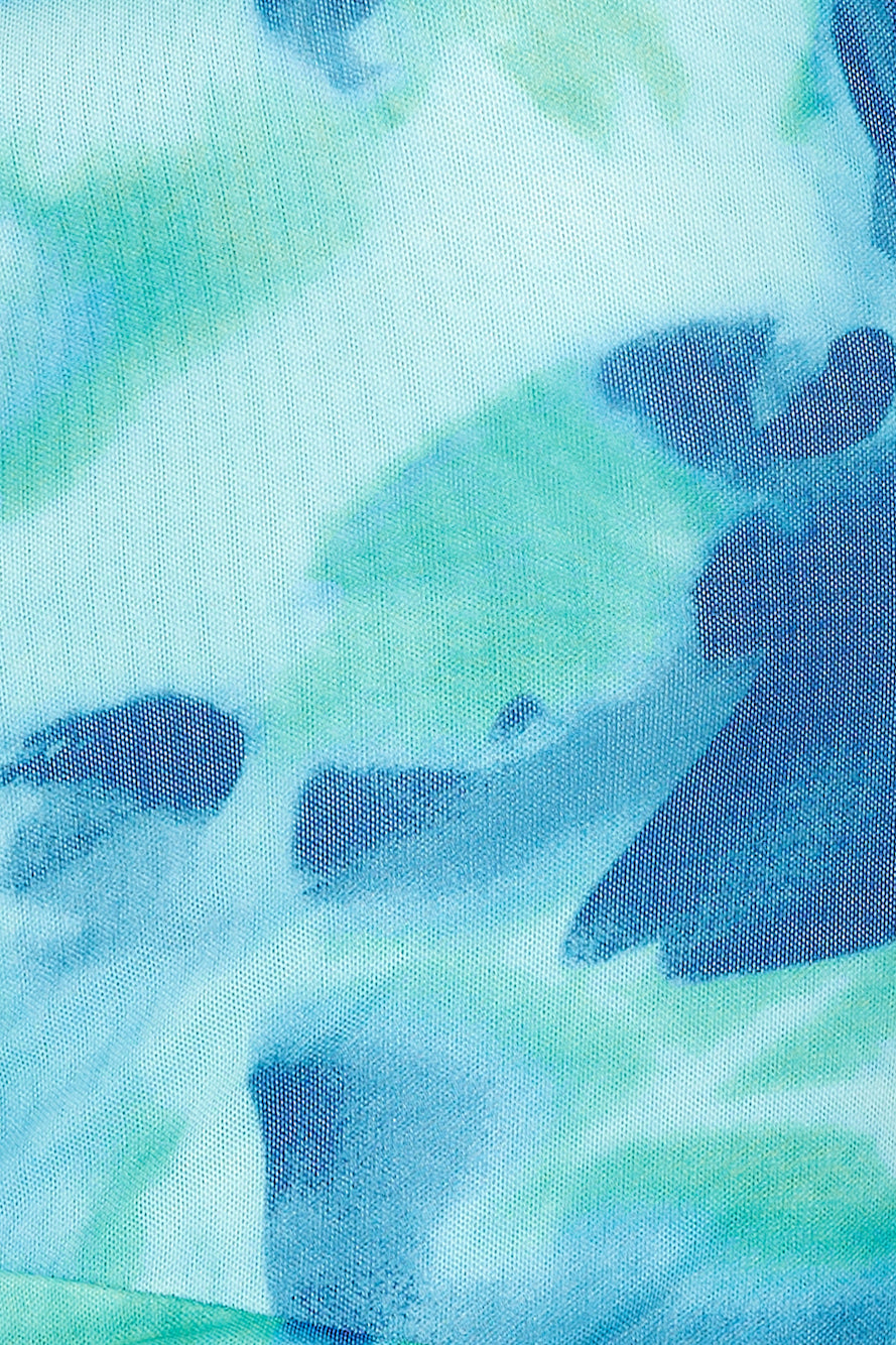 Along The Reef Mesh Midi Dress Green