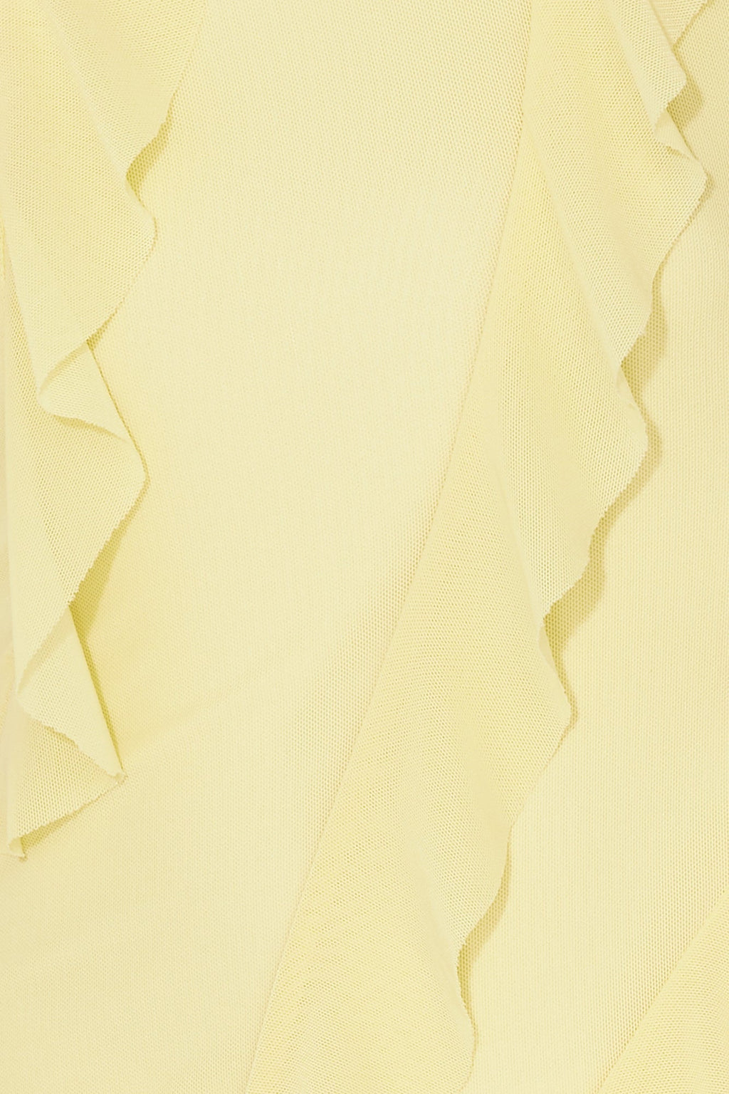 Gleaming Days Mesh Frill Maxi Dress Yellow