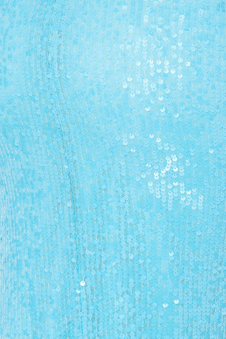 Fanciest Of All Sequin Maxi Dress Blue