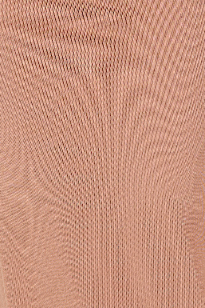 Beauty Guide Backless Mesh Maxi Dress Pink