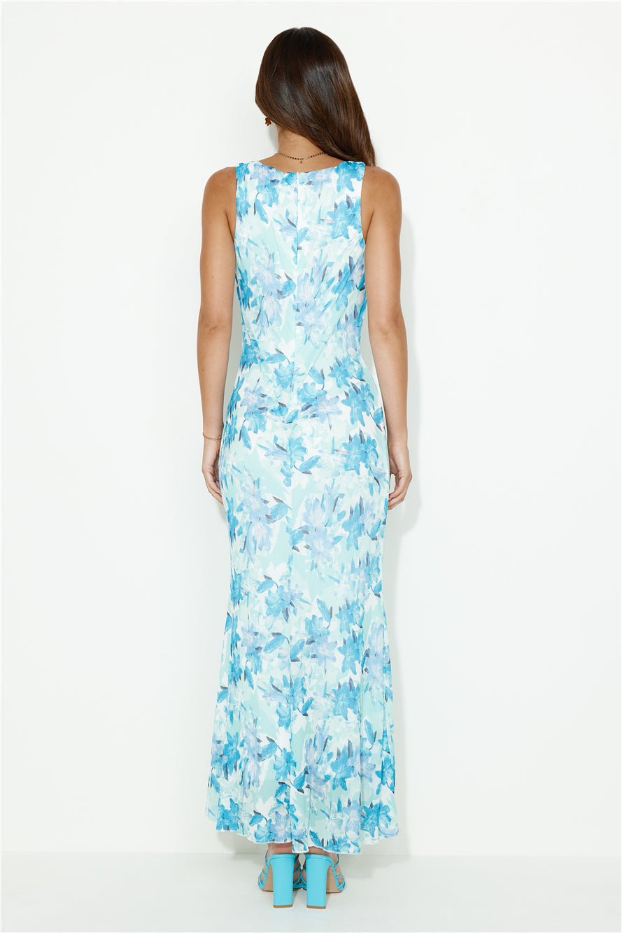 Paint Me Maxi Dress Blue