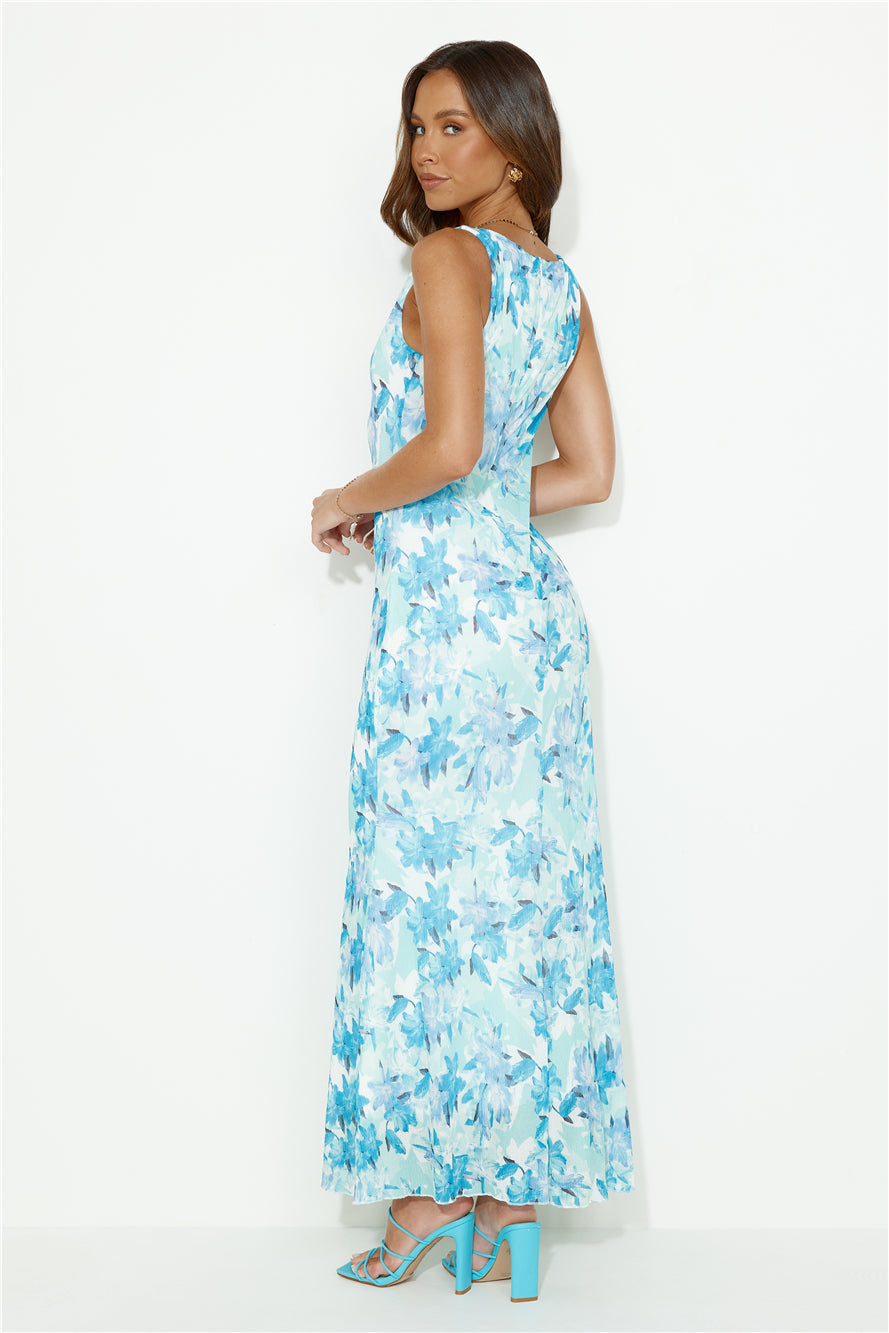 Paint Me Maxi Dress Blue