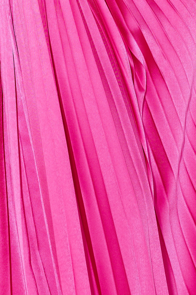 Land Of Beauty One Shoulder Maxi Dress Pink