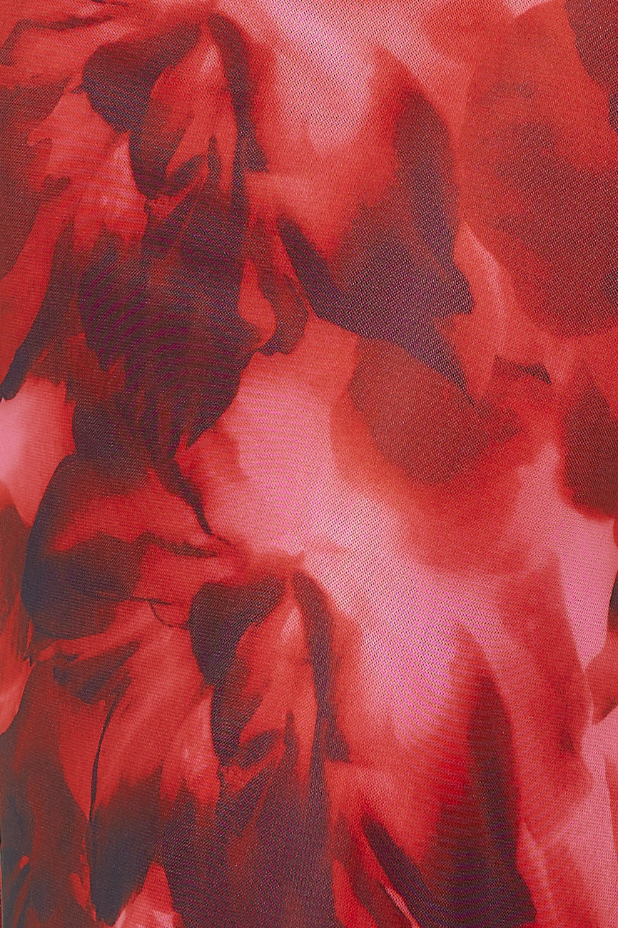 Design Worthy Mesh Maxi Dress Red