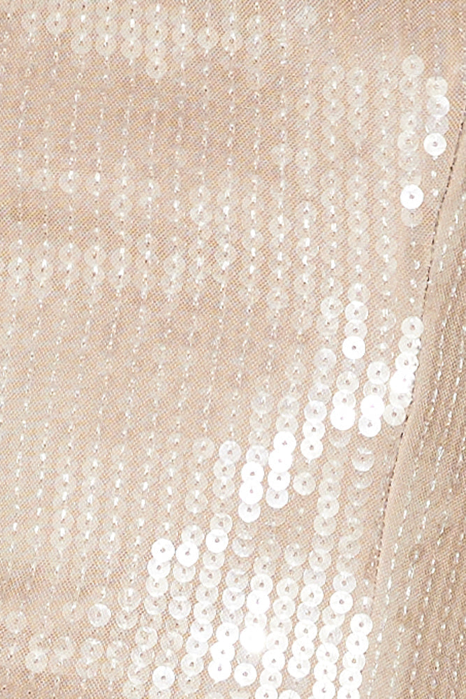 Stop To Compliment Satin Strapless Maxi Dress Beige