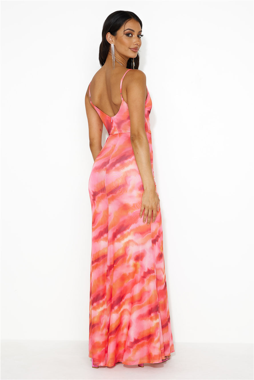Dance Events Entrance Maxi Dress Pink