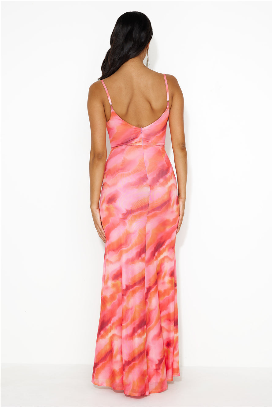 Dance Events Entrance Maxi Dress Pink