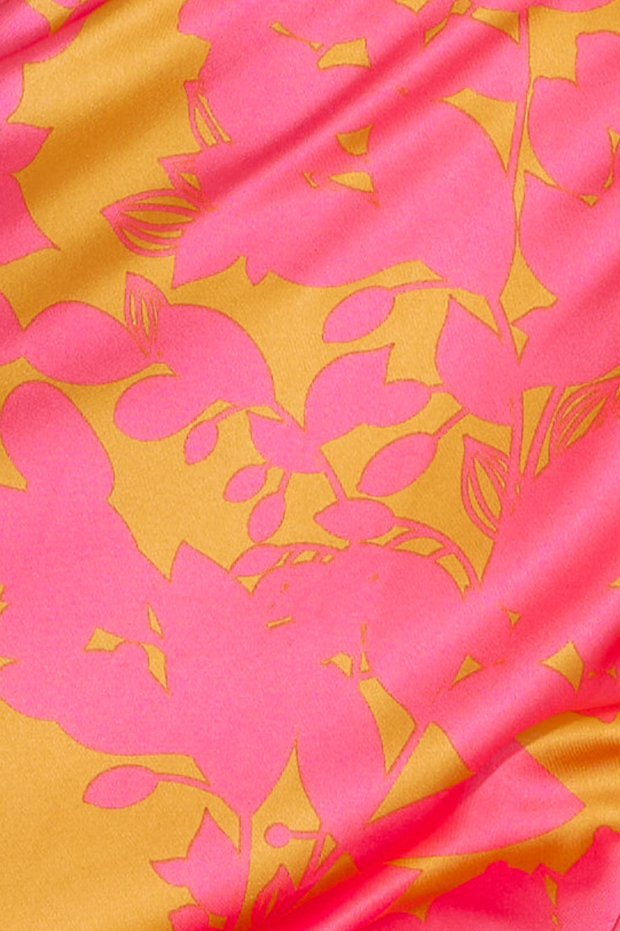 Passion In Friends Satin Maxi Dress Orange