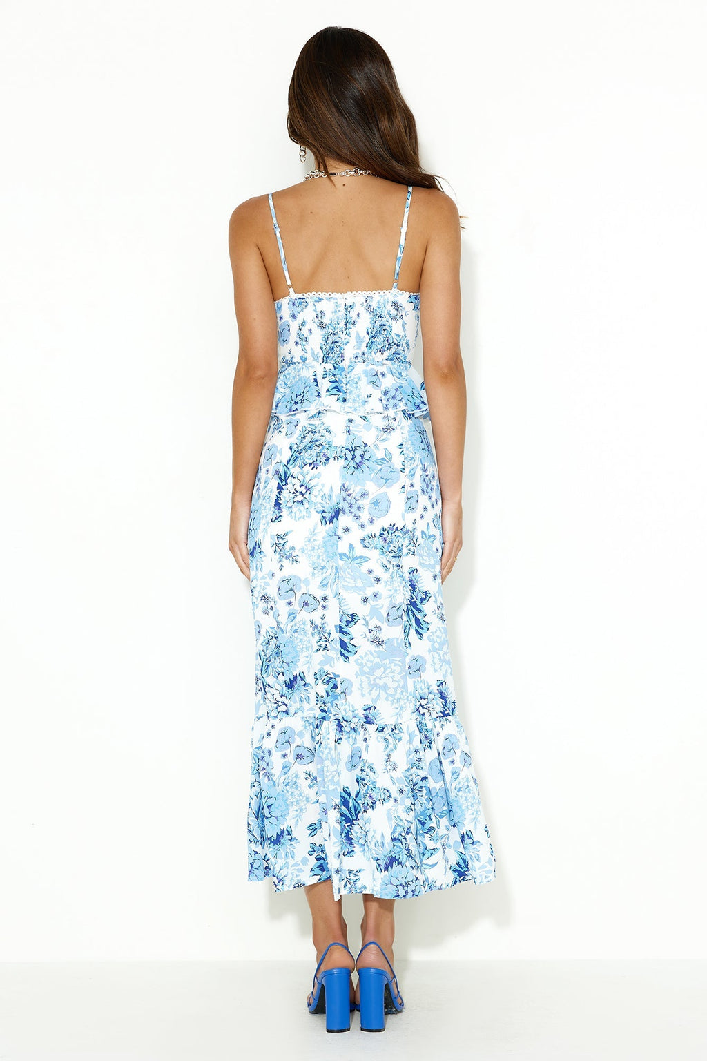 Diamond Waters Maxi Dress Blue