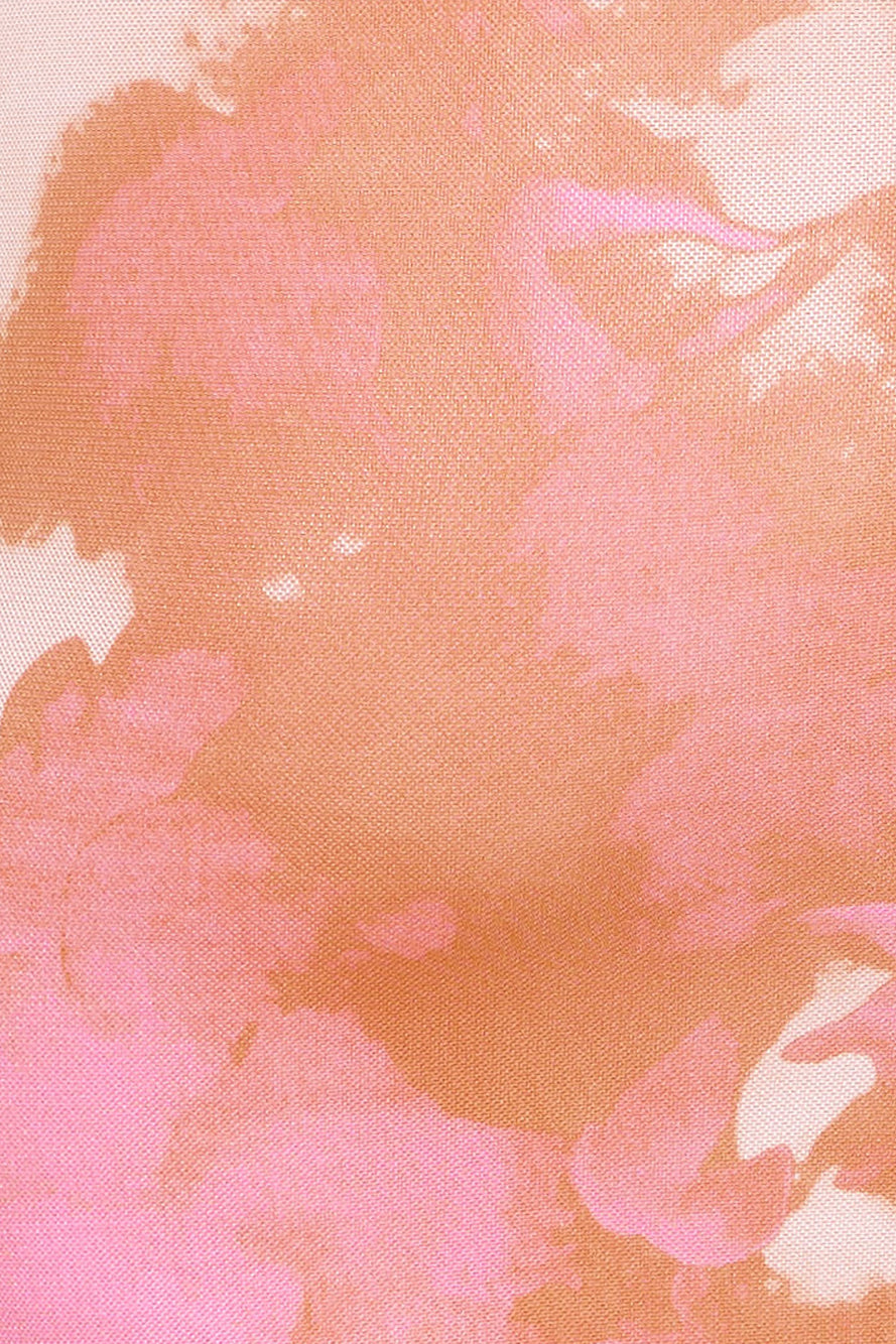 Ocean Dive Mesh Maxi Dress Pink