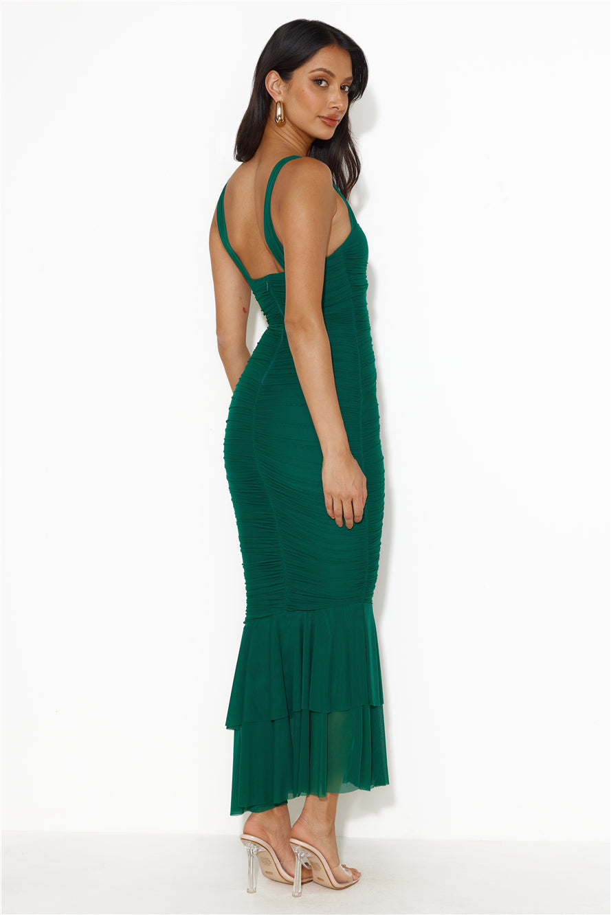 Party Pal Maxi Dress Forest Green