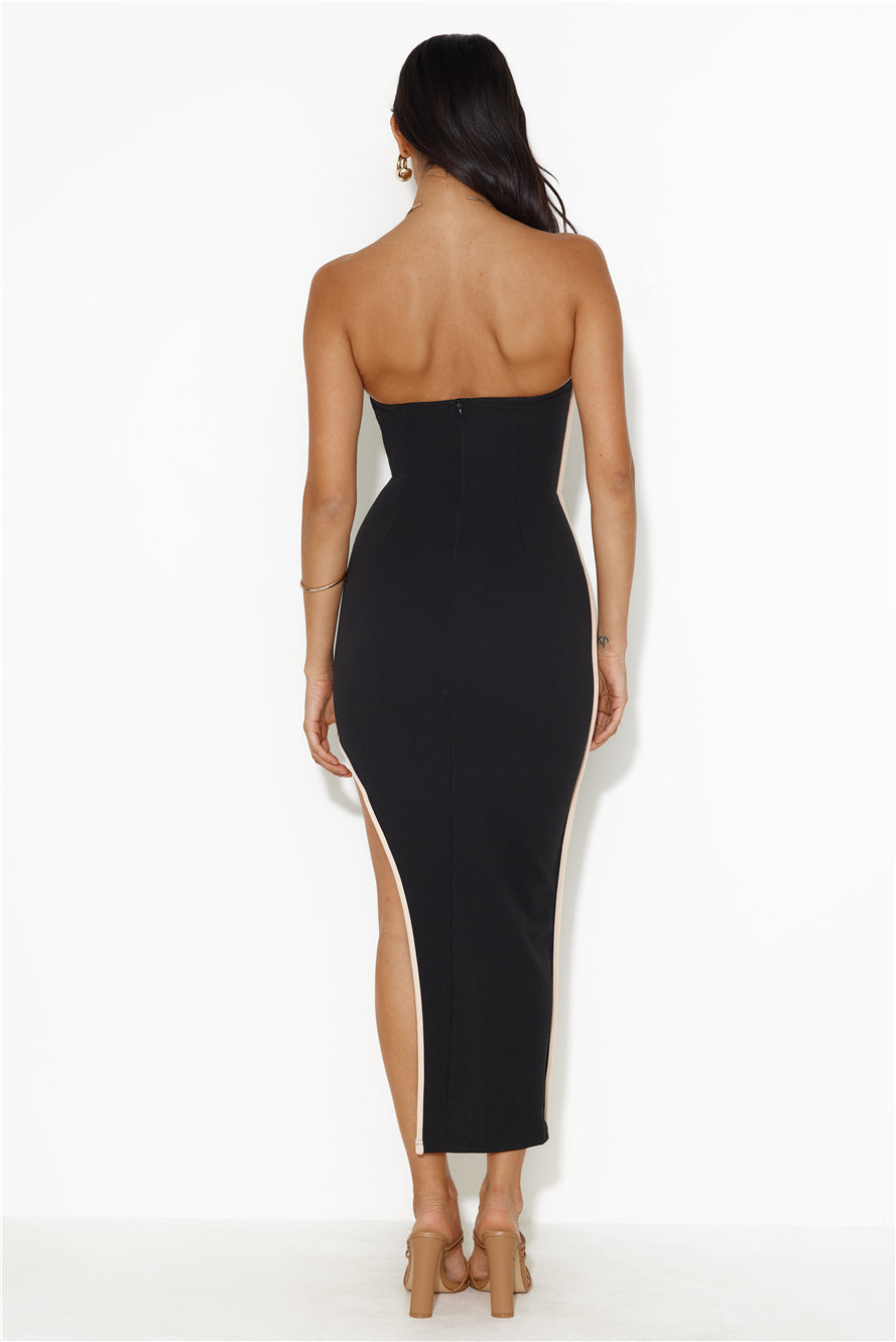 Casino Queen Midi Dress Black