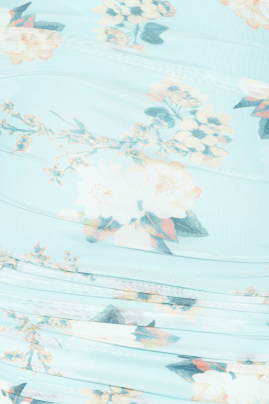 Elevating Fit Mesh Midi Dress Blue