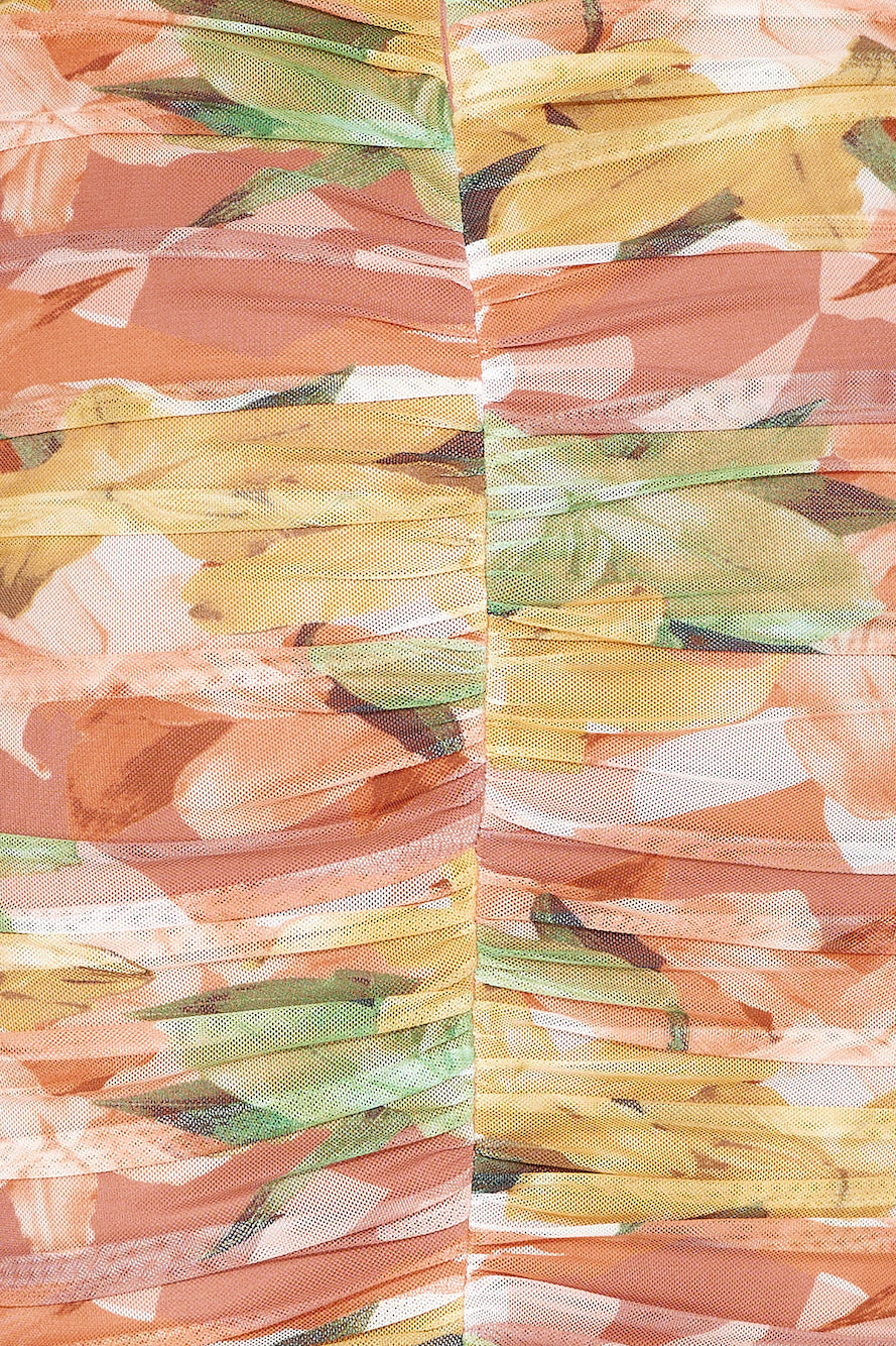 Style Perfection Mesh Maxi Dress Orange