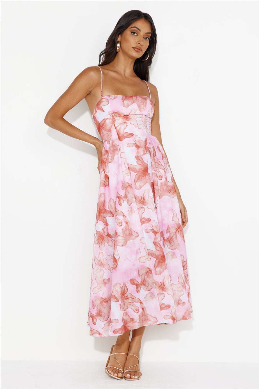 Fiji Oceans Maxi Dress Pink