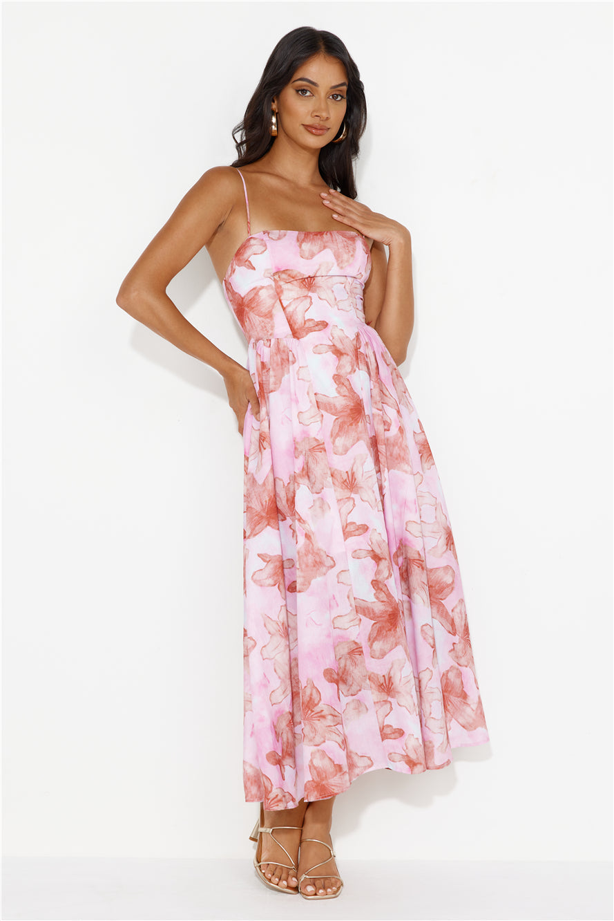 Fiji Oceans Maxi Dress Pink
