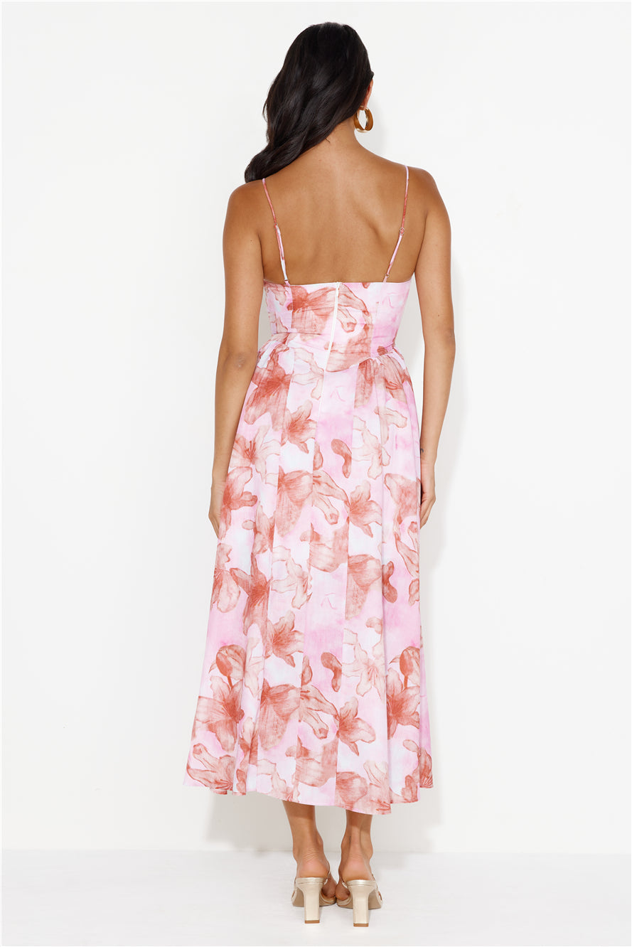 Fiji Oceans Maxi Dress Pink