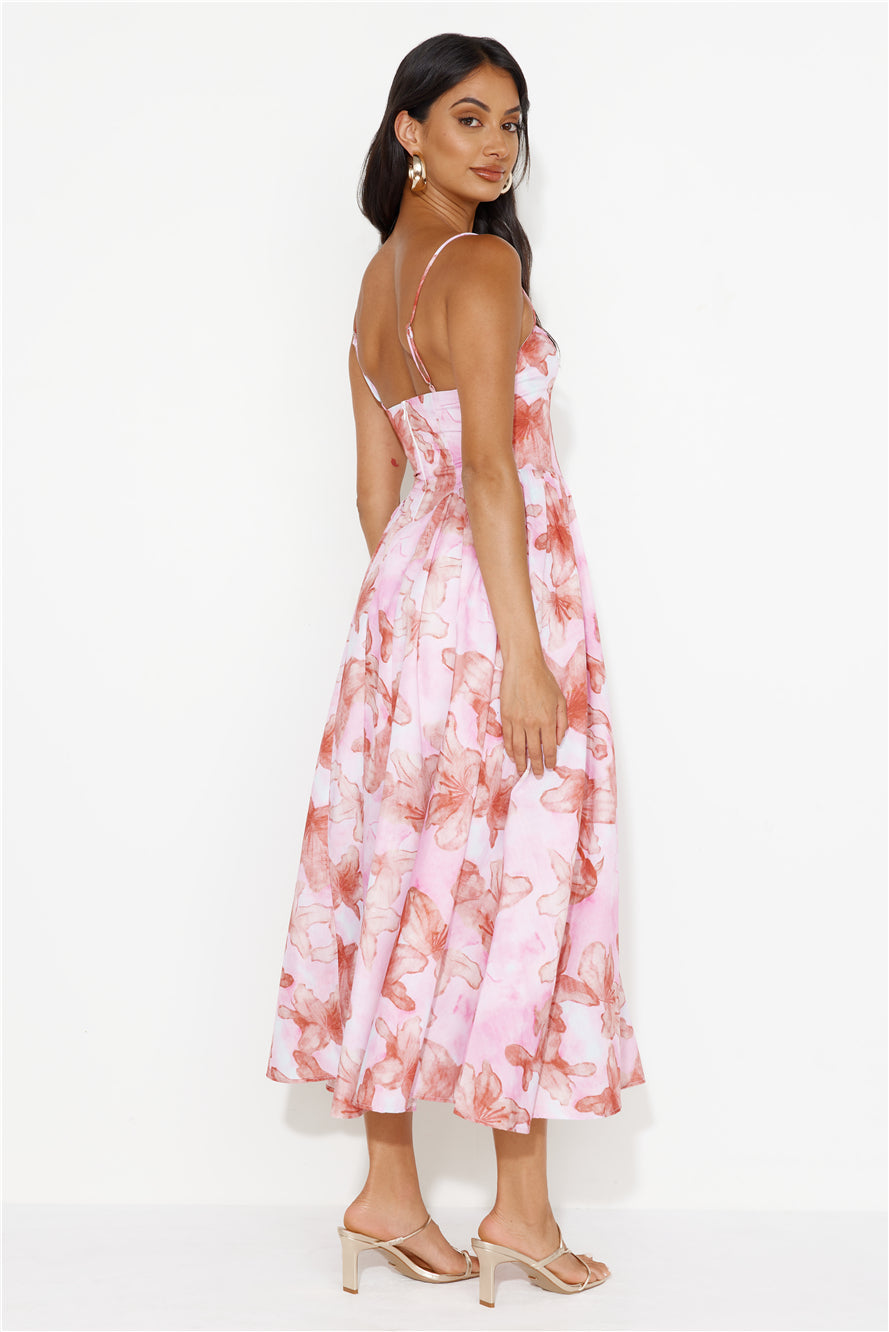 Fiji Oceans Maxi Dress Pink