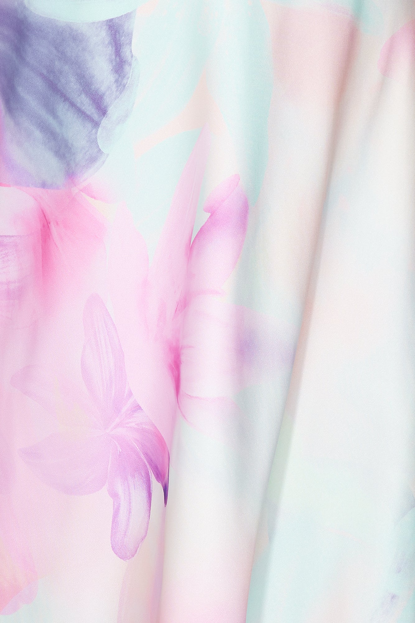 Melting Rainbow Satin Halter Maxi Dress Print