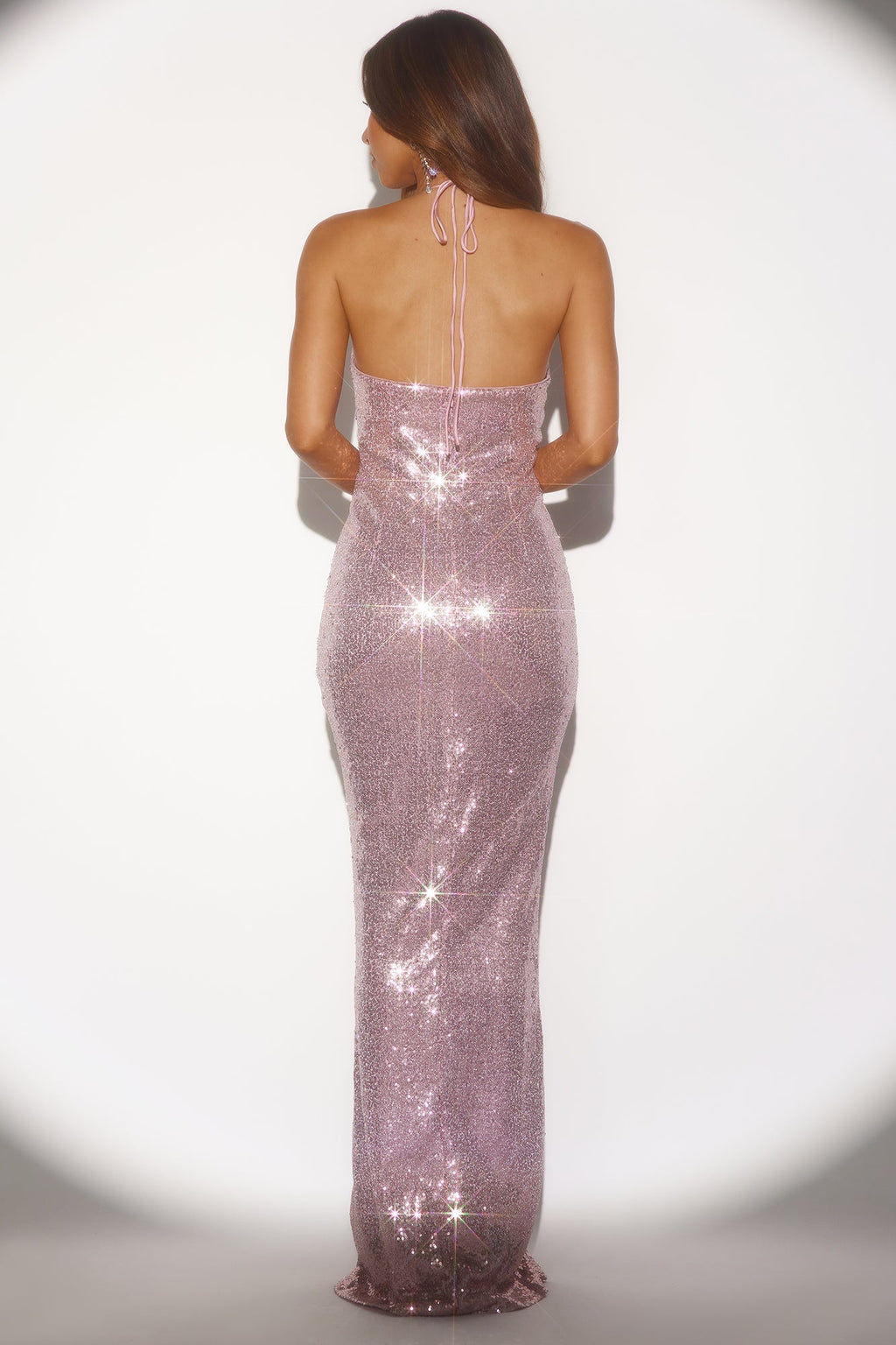 DEAR EMILIA True Resemblance Sequin Maxi Dress Pink