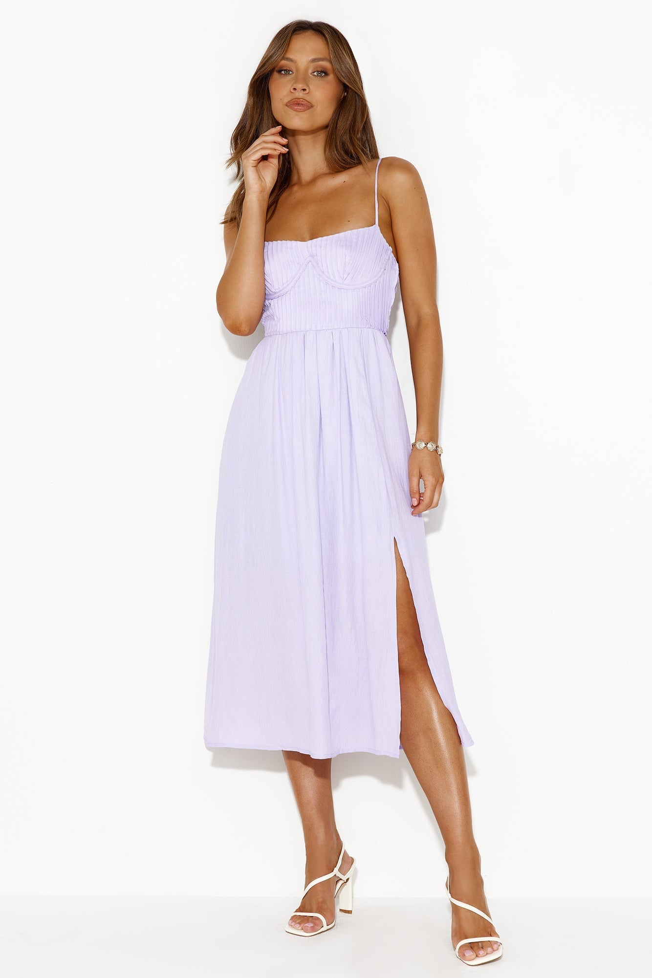 Channeling Moods Midi Dress Lilac