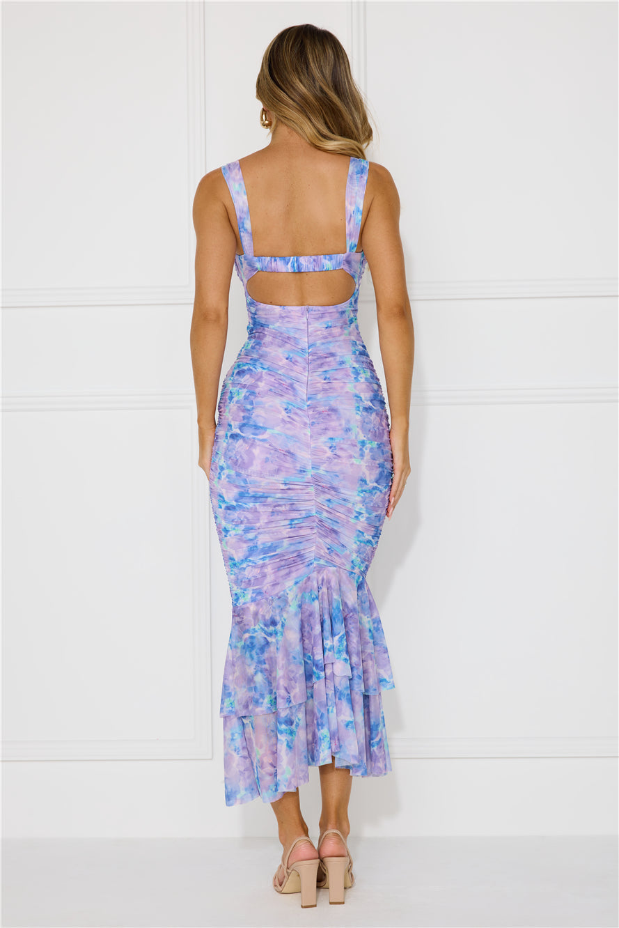 Missy Mesh Maxi Dress Lilac