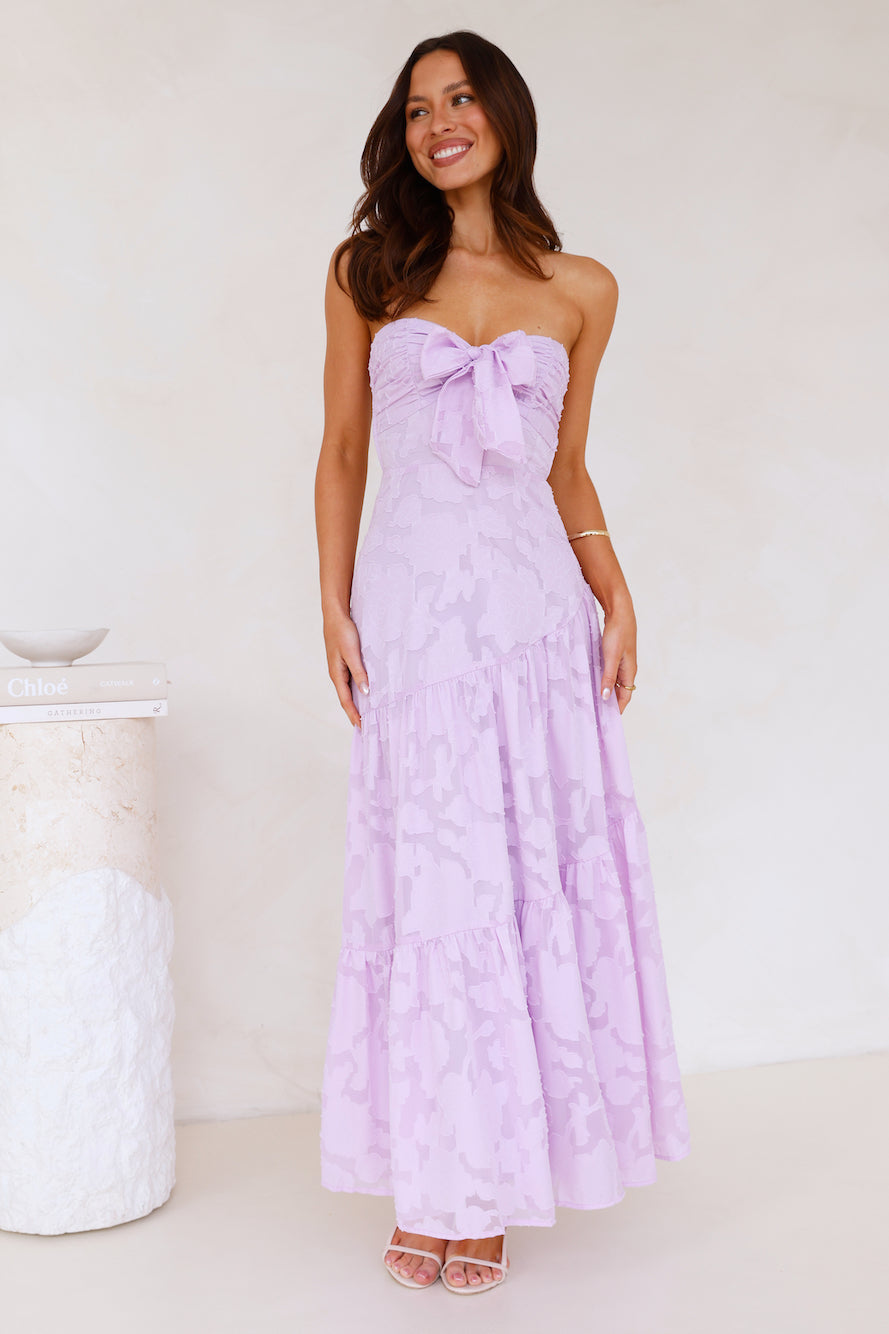 Book Of Style Strapless Maxi Dress Lilac