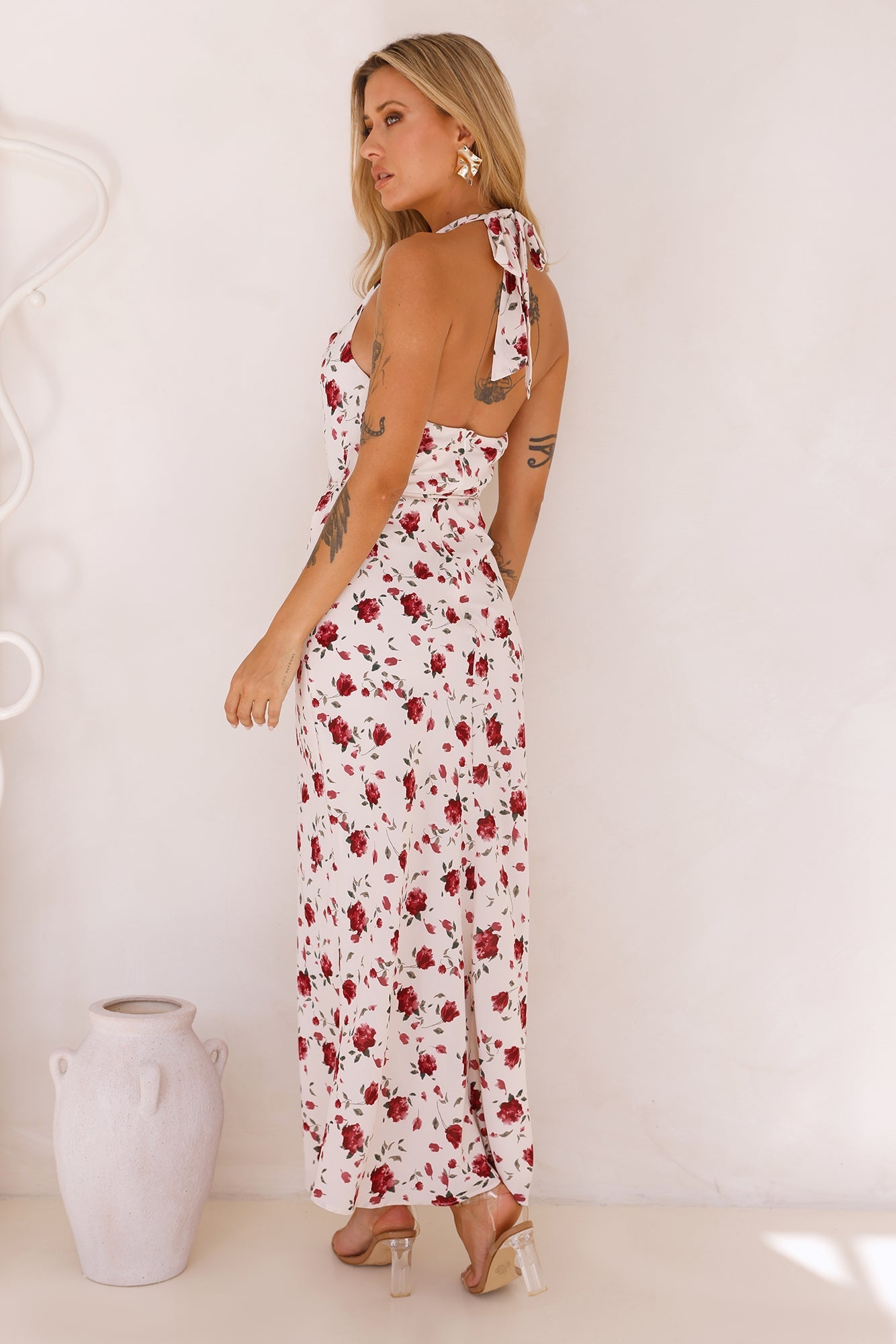 Valentine's Day Maxi Dress Beige
