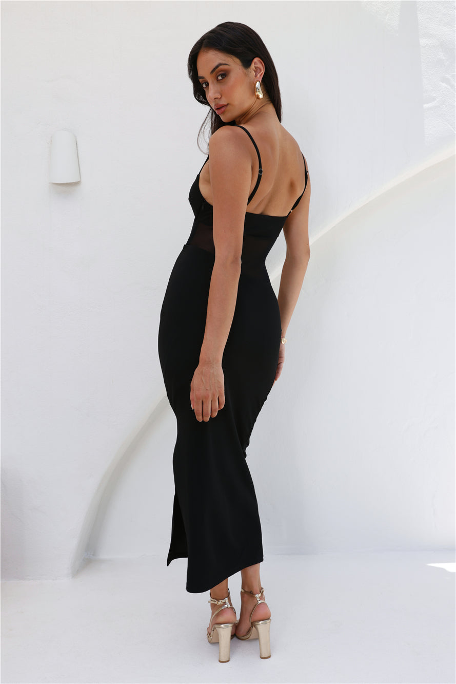 One Luxury Night Maxi Dress Black