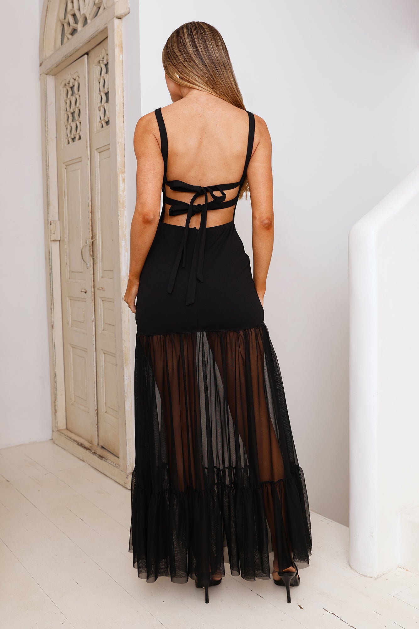 Chic Whispers Maxi Dress Black