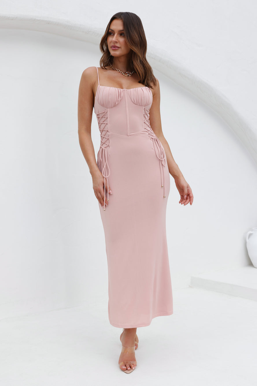 Through Vip Doors Maxi Dress Pink