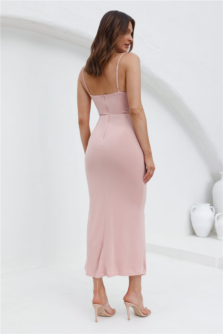 Through Vip Doors Maxi Dress Pink