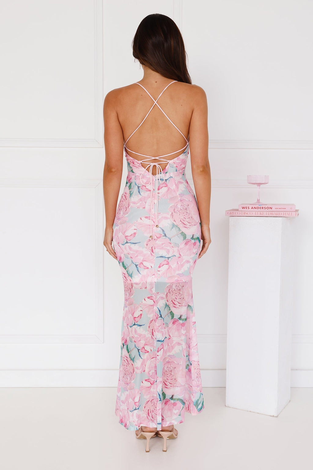 Time With You Mesh Maxi Dress Pink