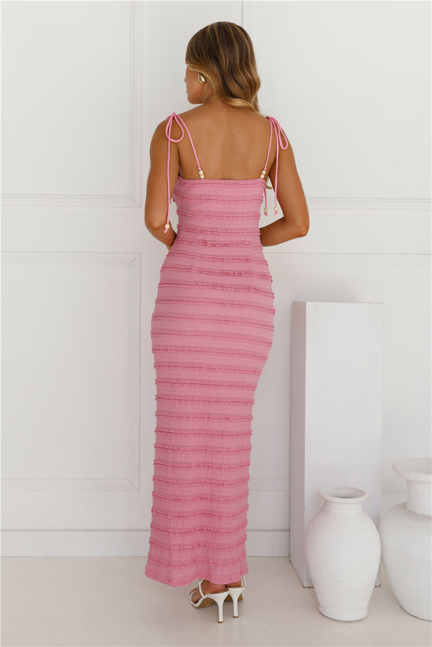 Palm Haven Maxi Dress Pink