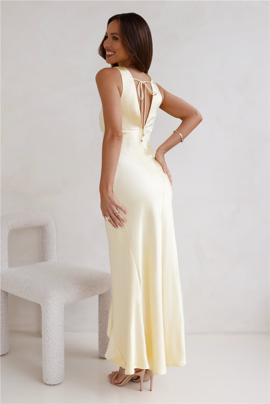 Lavish Status Maxi Dress Yellow