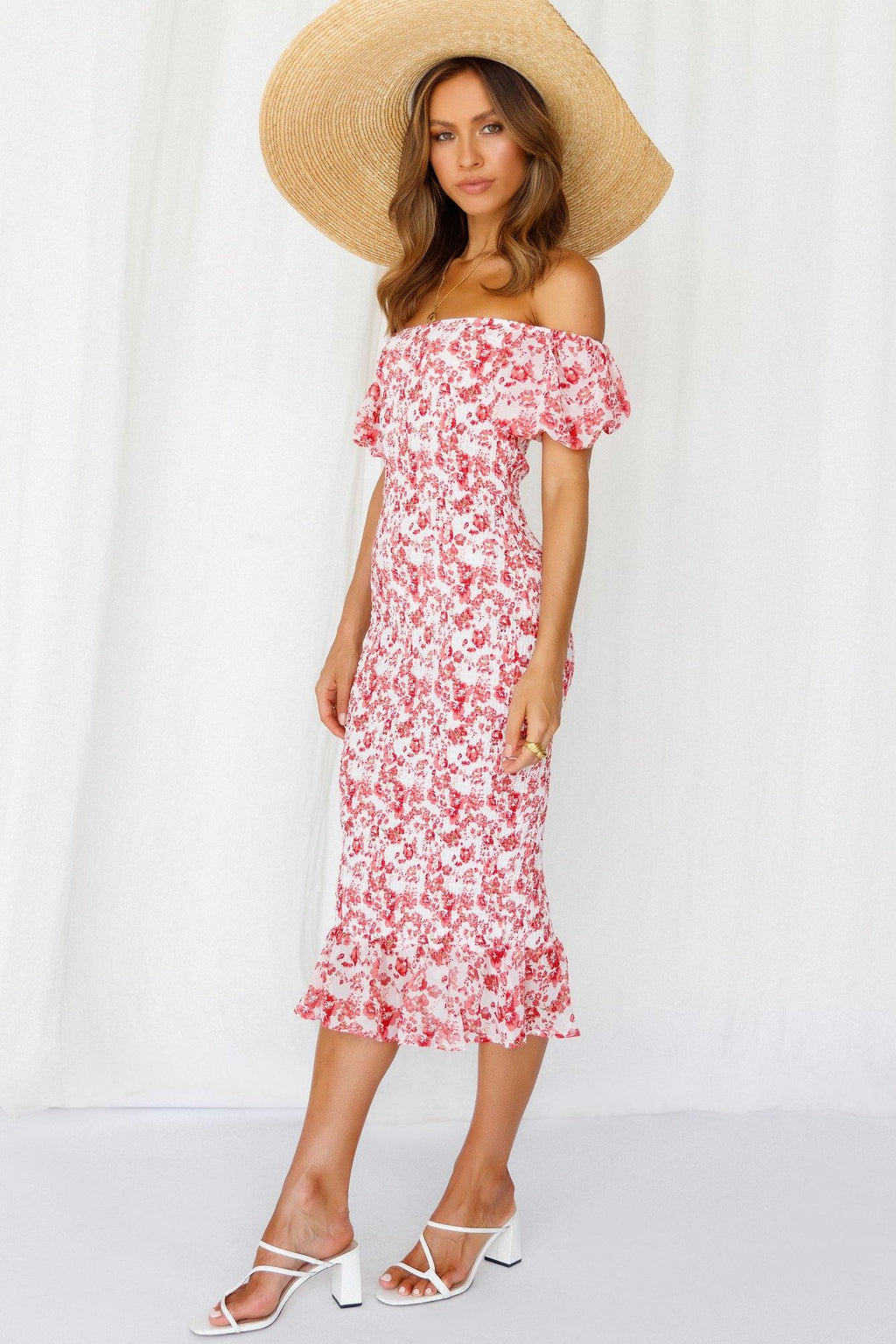 Blessings Midi Dress Pink