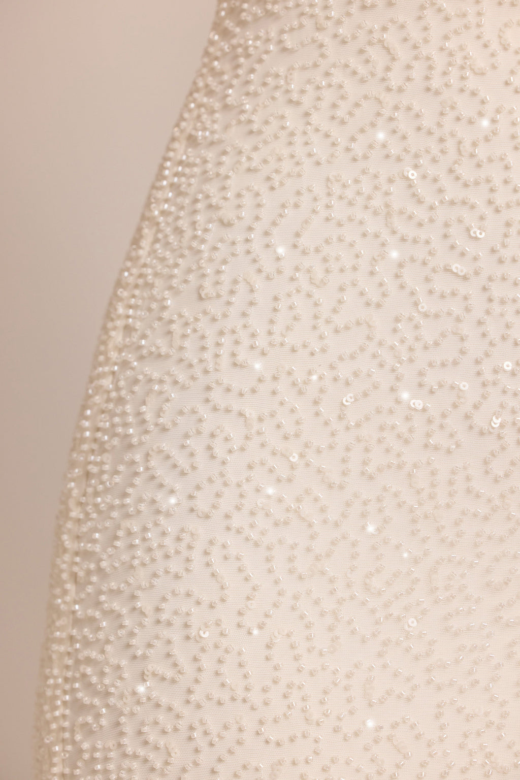 Embellished Square Neck Mini Dress in White