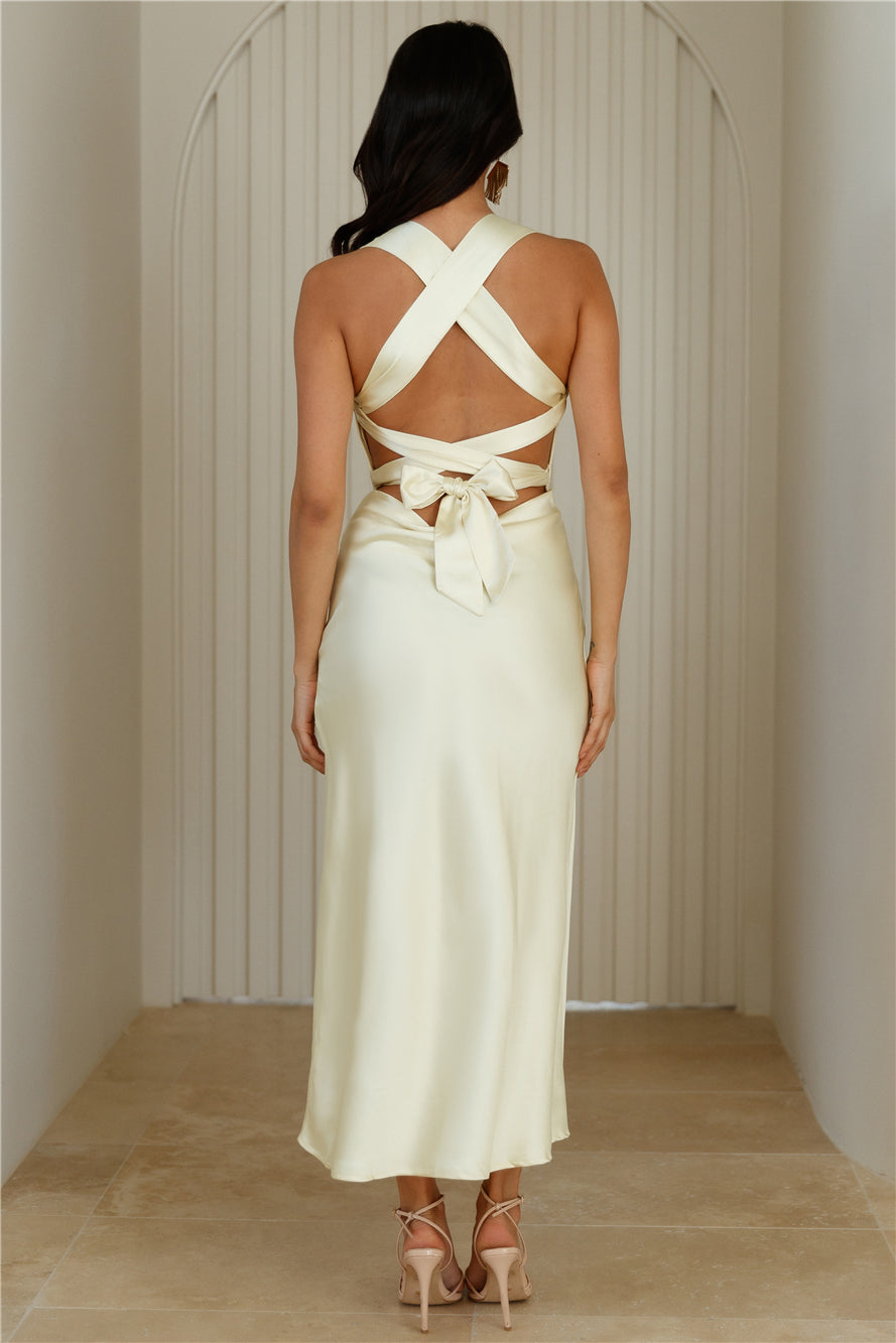 Tie It Up Girl Maxi Dress Yellow