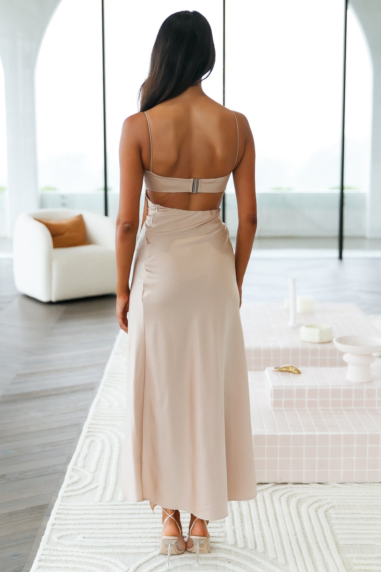 Be Outta Control Maxi Dress Beige