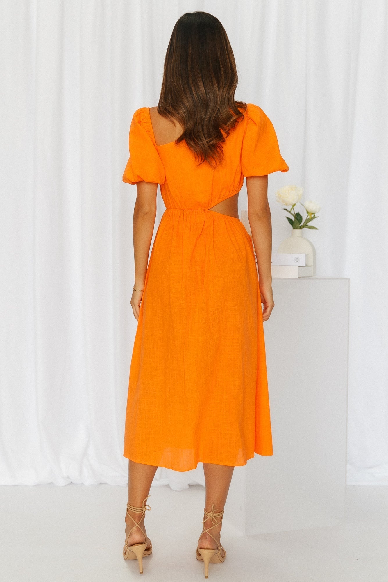 Candy Queen Midi Dress Orange