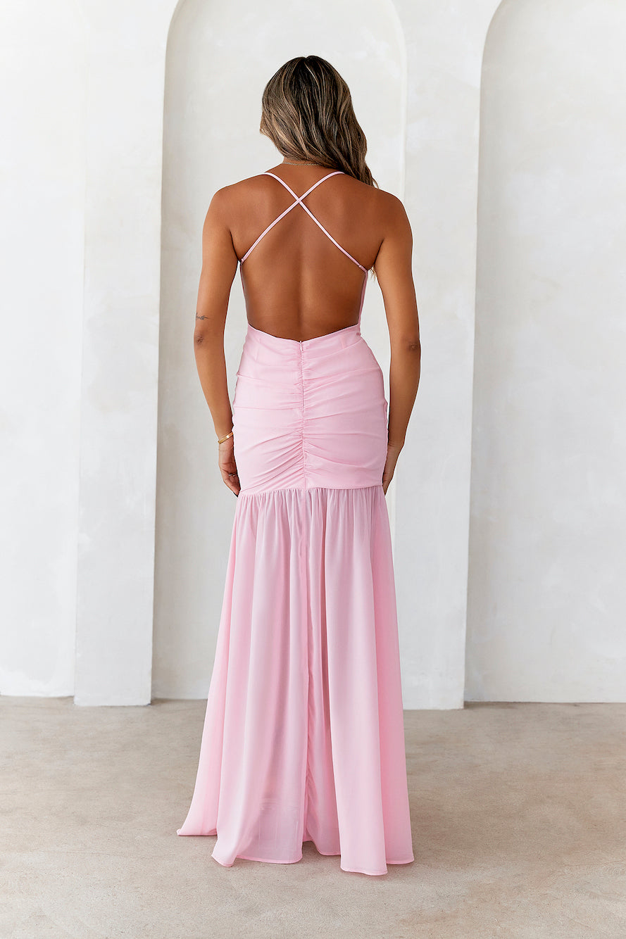 DEAR EMILIA Flawless Fit Maxi Dress Pink
